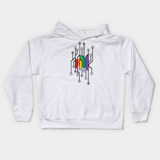 Rainbow circuits Kids Hoodie